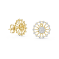 Solstice Spoke Halo Diamond Stud Earring