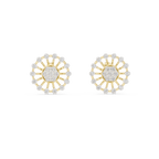 Solstice Spoke Halo Diamond Stud Earring