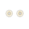 Solstice Spoke Halo Diamond Stud Earring