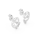 Paisley Swirl Diamond Stud Earrings