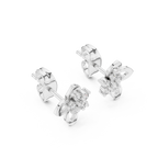Flower Cluster Diamond Stud Earrings