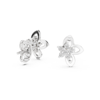 Flower Cluster Diamond Stud Earrings