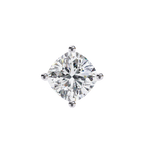 White Gold Kite-Set Cushion Cut Diamond Pendant