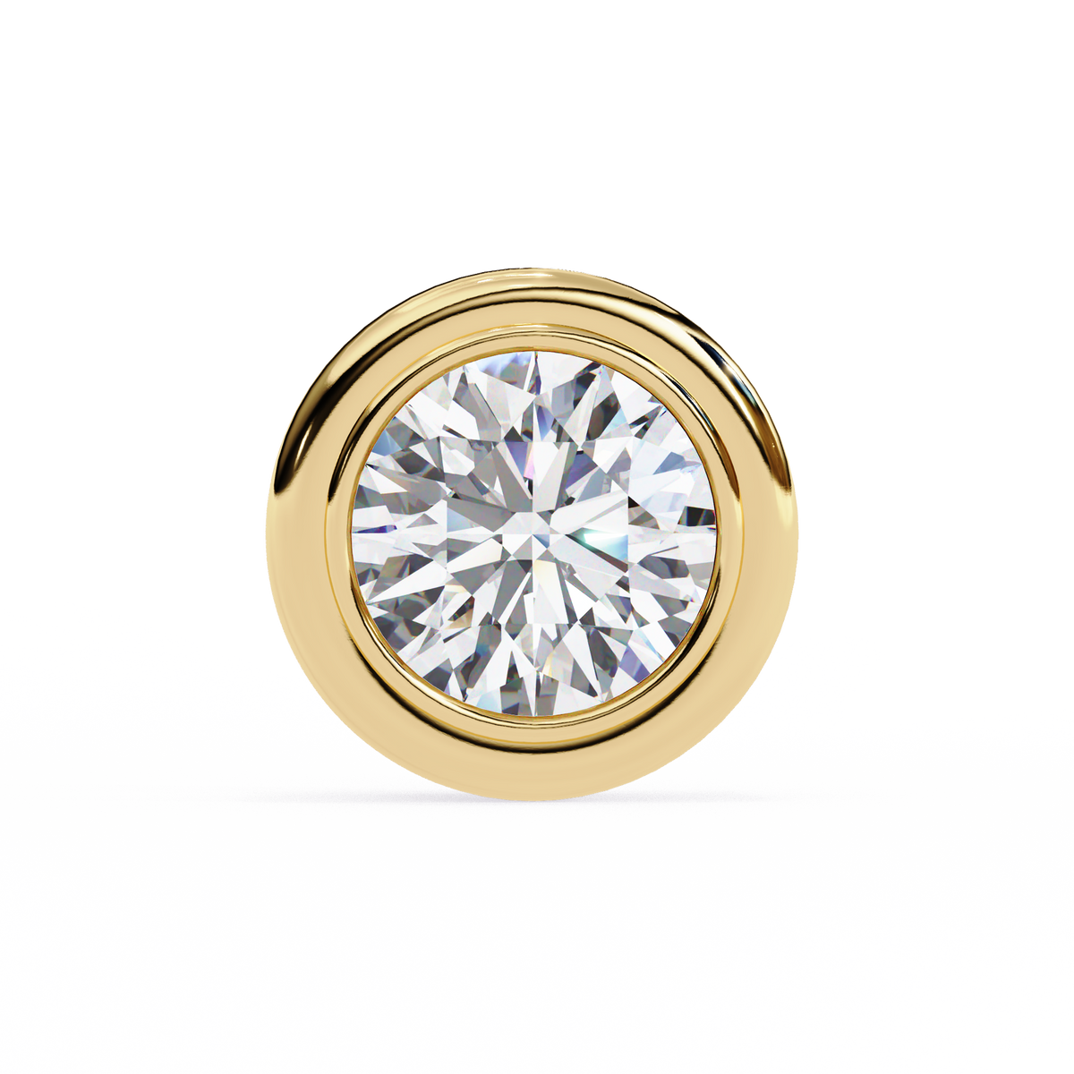 Elegant Round Natural Diamond Stud Earrings