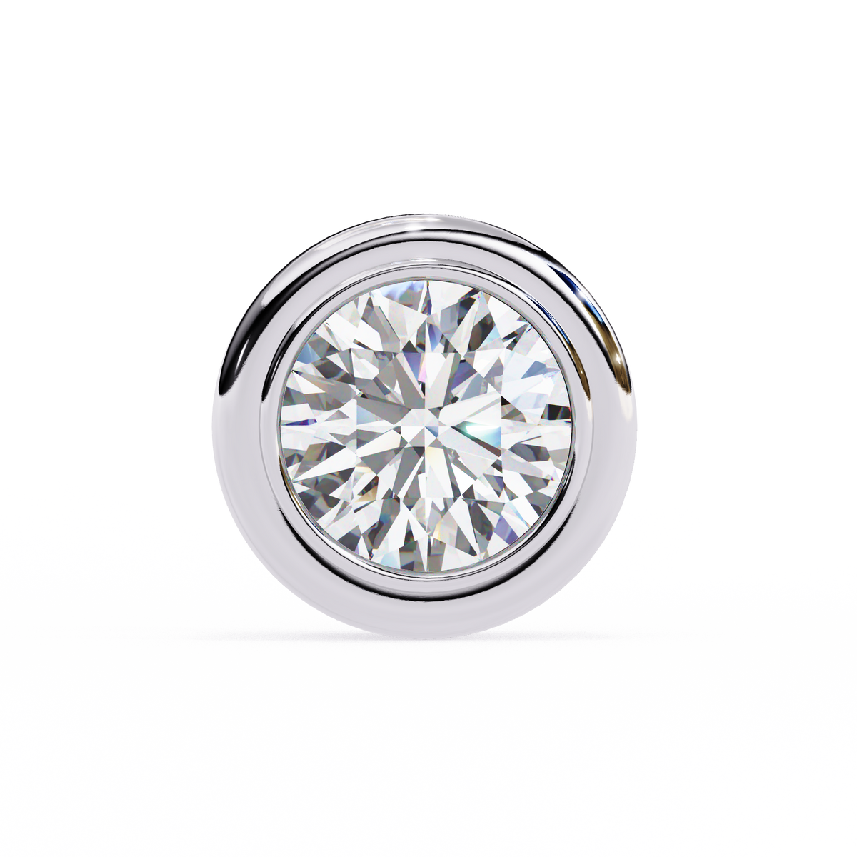 Elegant Round Natural Diamond Stud Earrings