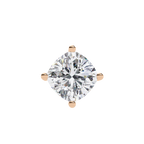 Rose Gold Cushion Cut Diamond Floating Solitaire Pendant