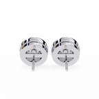 Elegant Round Natural Diamond Stud Earrings