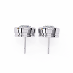 Elegant Round Natural Diamond Stud Earrings