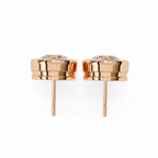 Elegant Round Natural Diamond Stud Earrings