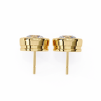Elegant Round Natural Diamond Stud Earrings