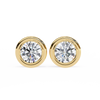 Elegant Round Natural Diamond Stud Earrings