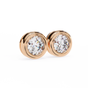 Elegant Round Natural Diamond Stud Earrings