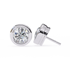 Elegant Round Natural Diamond Stud Earrings