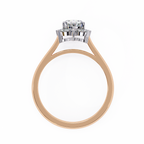 Rose Gold Oval Cut Diamond Ring with Marquise Floral Halo