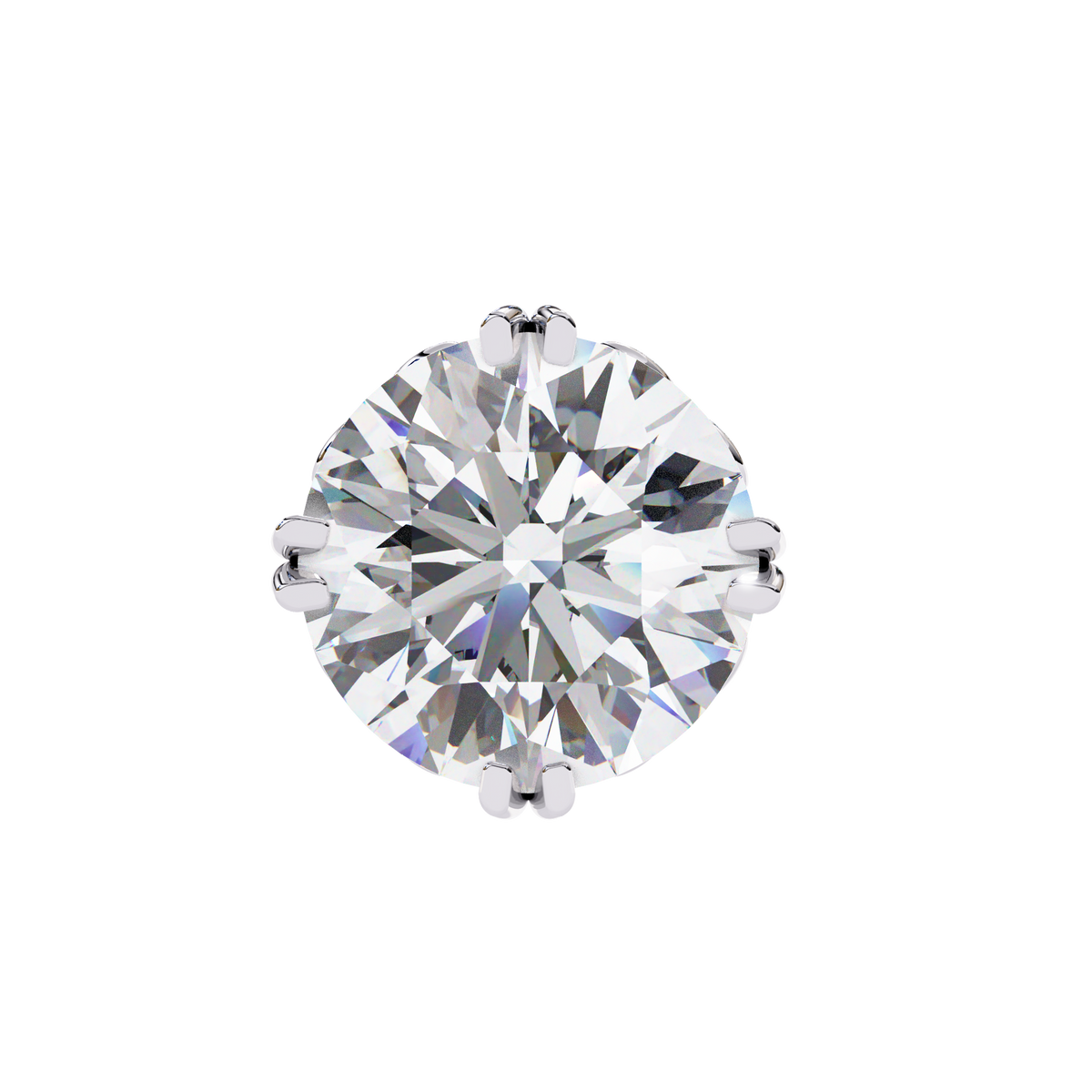 Round Cut Natural Diamond Stud Earrings