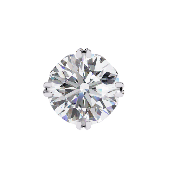 Round Cut Natural Diamond Stud Earrings