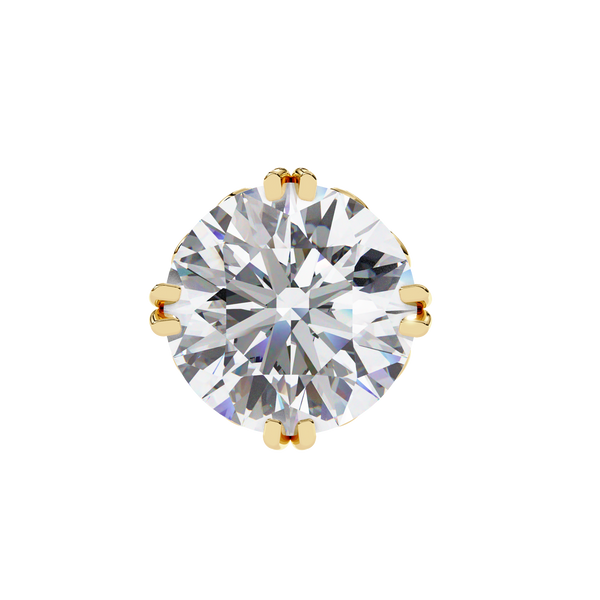 Round Cut Natural Diamond Stud Earrings