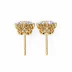 Round Cut Natural Diamond Stud Earrings
