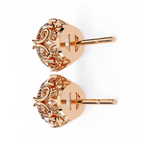 Round Cut Natural Diamond Stud Earrings