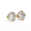 Round Cut Natural Diamond Stud Earrings