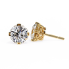 Round Cut Natural Diamond Stud Earrings