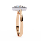 Rose Gold Oval Cut Diamond Solitaire Ring with Full Bezel Setting