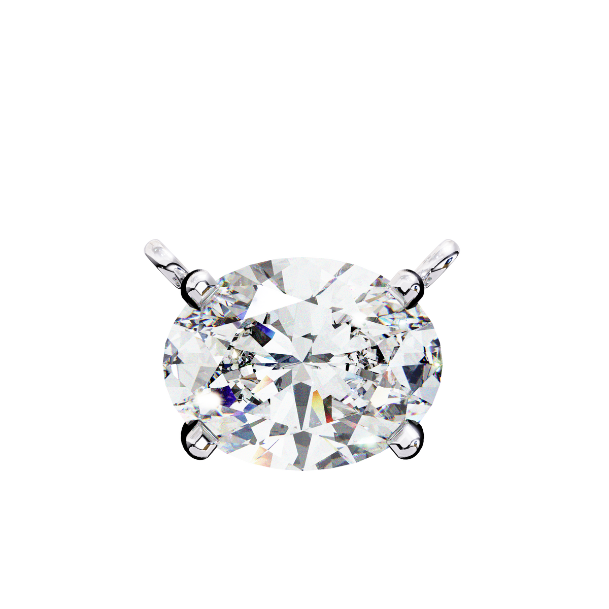 Oval Cut Diamond Solitaire Pendant