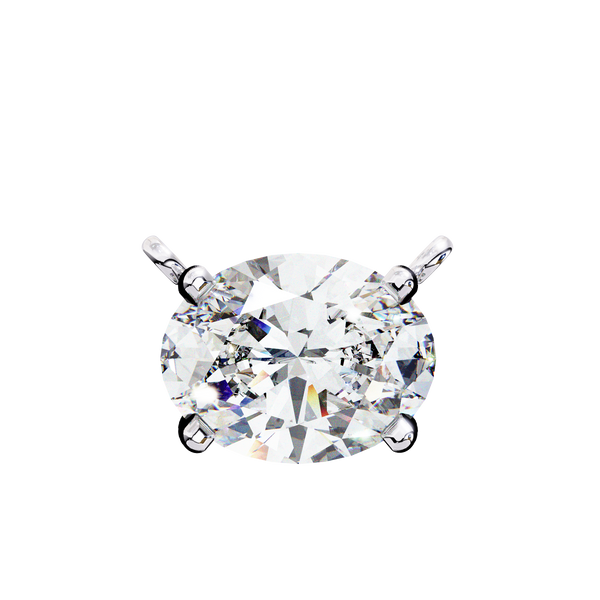 Oval Cut Diamond Solitaire Pendant