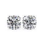 Classic 6-Prong Natural Diamond Round Stud Earrings