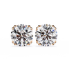Classic 6-Prong Natural Diamond Round Stud Earrings