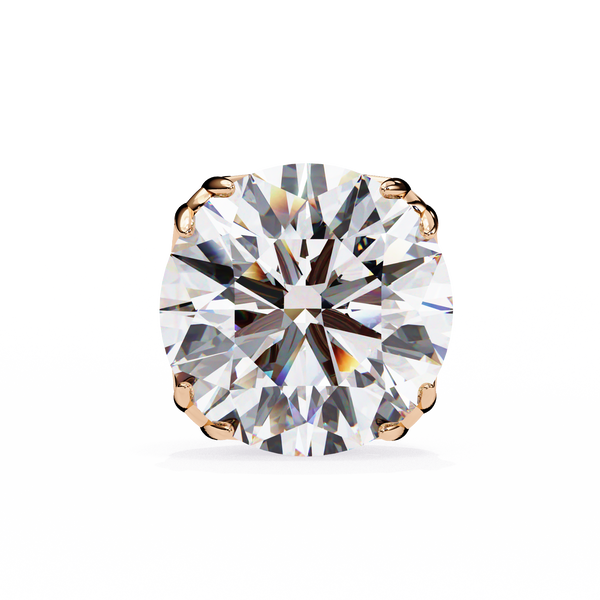 Classic 6-Prong Natural Diamond Round Stud Earrings