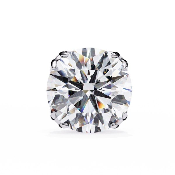 Classic 6-Prong Natural Diamond Round Stud Earrings