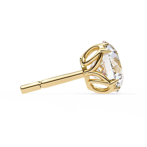 Classic 6-Prong Natural Diamond Round Stud Earrings