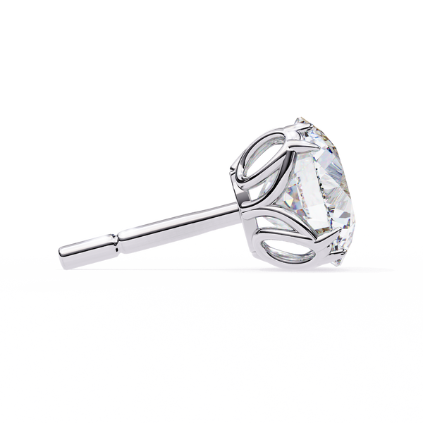 Classic 6-Prong Natural Diamond Round Stud Earrings