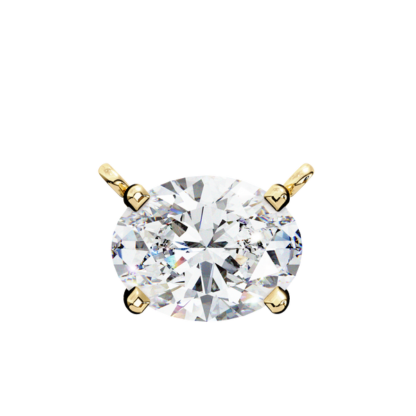 Oval Cut Diamond Solitaire Pendant