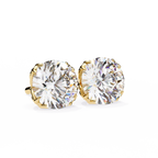 Classic 6-Prong Natural Diamond Round Stud Earrings