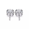 Classic 6-Prong Natural Diamond Round Stud Earrings