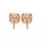 Classic 6-Prong Natural Diamond Round Stud Earrings
