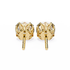 Classic 6-Prong Natural Diamond Round Stud Earrings