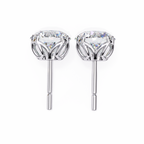 Classic 6-Prong Natural Diamond Round Stud Earrings