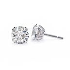 Classic 6-Prong Natural Diamond Round Stud Earrings