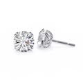 White Gold Split-Claw Round Diamond Solitaire Stud Earrings