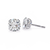 White Gold Split-Claw Round Diamond Solitaire Stud Earrings