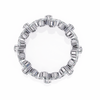 White Gold Pear Cluster Diamond Floral Eternity Ring