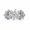 White Gold Pear Cluster Diamond Floral Eternity Ring