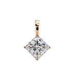 Princess-Cut Natural Diamond Solitaire Pendant