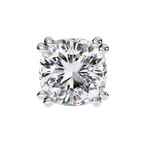 White Gold Cushion-Cut Diamond Solitaire Stud Earrings
