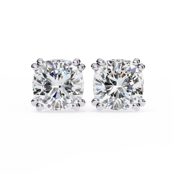 Regal Cushion Diamond Earrings