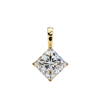 Princess-Cut Natural Diamond Solitaire Pendant