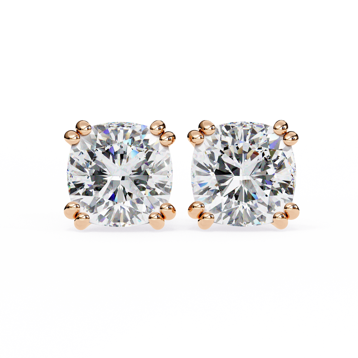 Regal Cushion Diamond Earrings